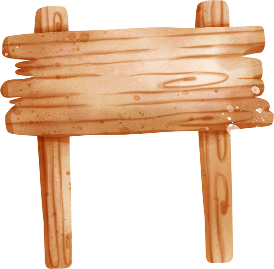 wooden sign